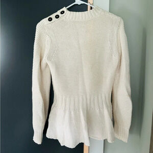 Rebecca Taylor crochet stitched ivory sweater